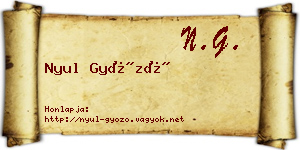 Nyul Győző névjegykártya